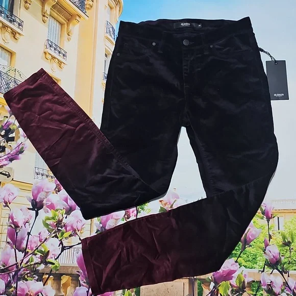 Hudson Skinny Burgundy Maroon Pants New Size‎ 26